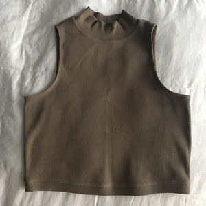 Everlane ribbed mock neck tank